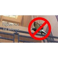 Anti Pigeon Net - Plastic Material, Square Hole Shape, White Color | Bird Safety Net For Warehouse And Construction Applications