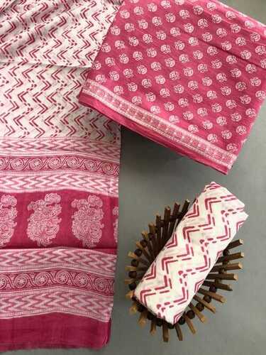 Hand Printed Suits Cotton Dupatta