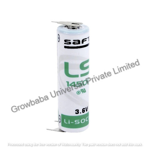 Saft LS14500 With PIN 3.6volt Size: AA Li-SOCL2 Battery