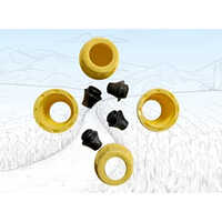 Delivery Pipe Connector Nut And Goti Set - Plastic Material, Yellow/black Color | Suitable For Spraying Applications