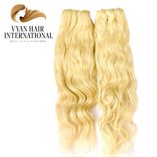 Blond Color Vietnamese Human Hair With Wholesale Price Weft Hair Double Drawn