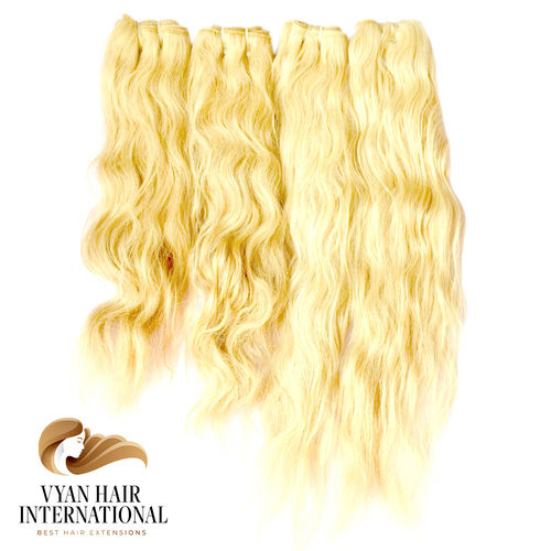 Russian Raw Wefted Human Hair Extensions 613 Blonde Bundles