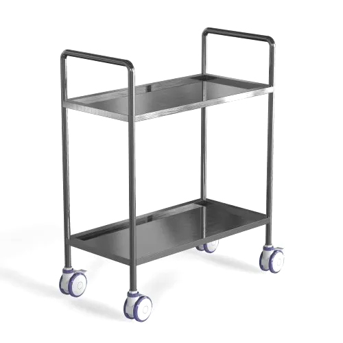 Stainless Steel Instrument Trolley two shelves
