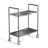 MP 552 Stainless Steel Instrument Trolley two shelves