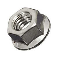 Stainless Steel Flange Nut - Sizes 2mm To 5mm | Silver, Durable, Corrosion Resistant, Secure Connection, Serrated Edge