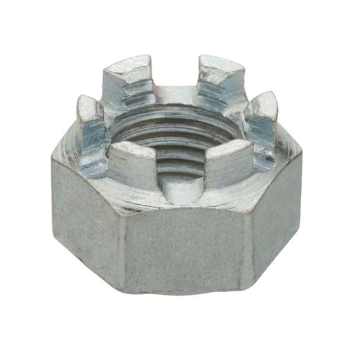 Silver Mild Steel Castle Nut