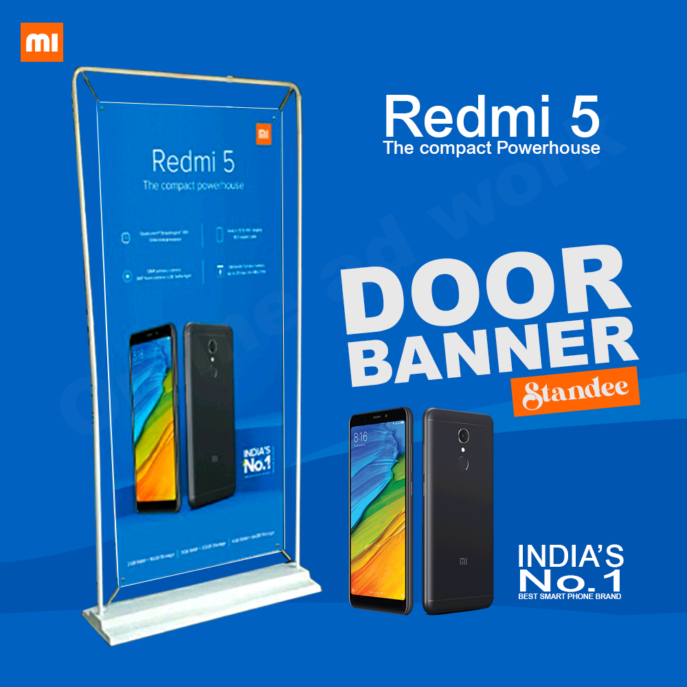 Advertising Door Standee - Color: White