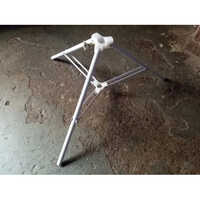 Garden Umbrella Stand - Iron, 1 Feet | Foldable Design, Elegant White Finish