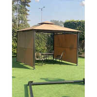 Resort Tent - Polyester, 10x10 Feet, Brown | Plain Design for Camping Adventures