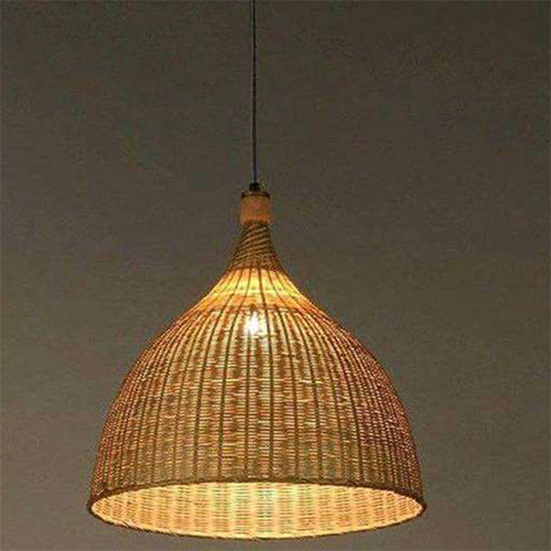 Rattan Bamboo Cone Shaped Lamp