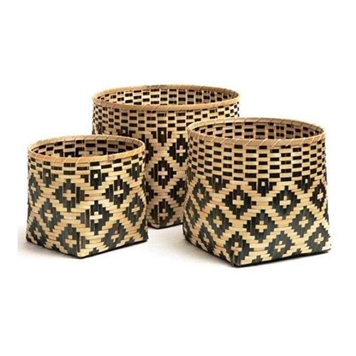 Bamboo Laundry Basket Set Of Three