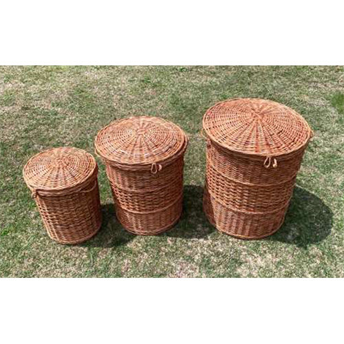 Wicker Laundry Basket Set