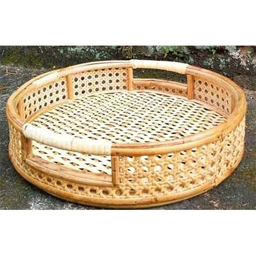 Cane Webbing Round Tray