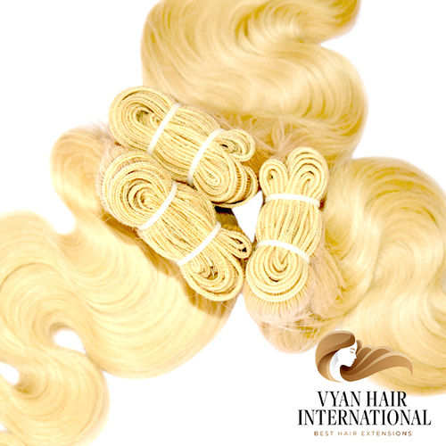 100% Remy Blonde Wholesale Hair Vendors Virgin Bundle Double Drawn Human Hair Extension