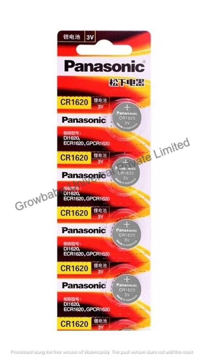 Panasonic CR1620 3volt Lithium Coin Cell Battery