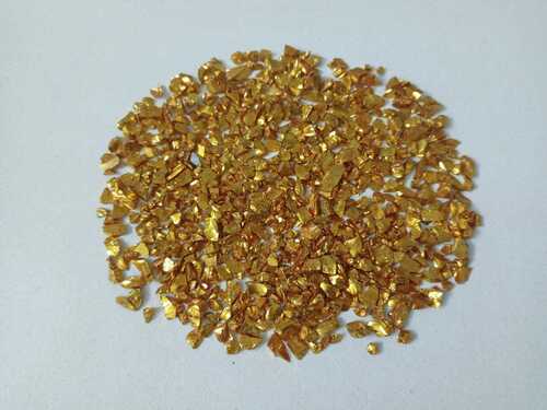 PREMIUM PRODUCT Golden yellow color coated glass chips 3-6 mm