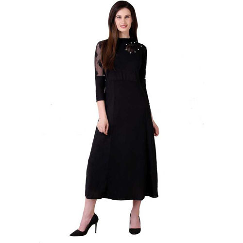 Ladies Black Long Dress