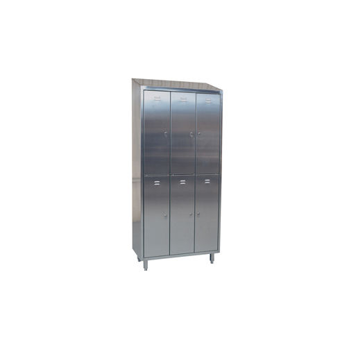 Silver Stainless Steel Six Storage Lockers