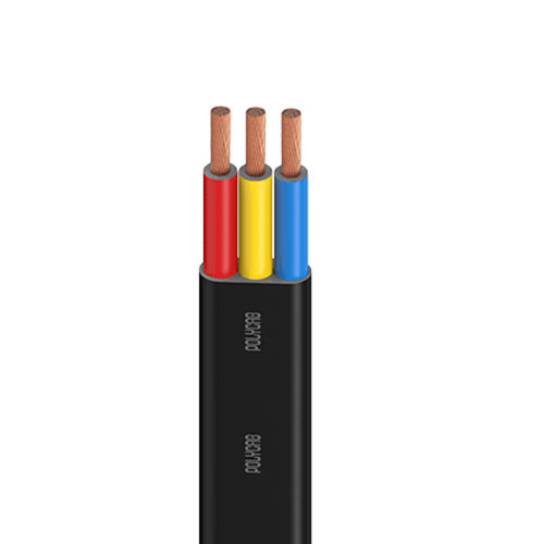 Black 3 Core Flat Submersible Cables