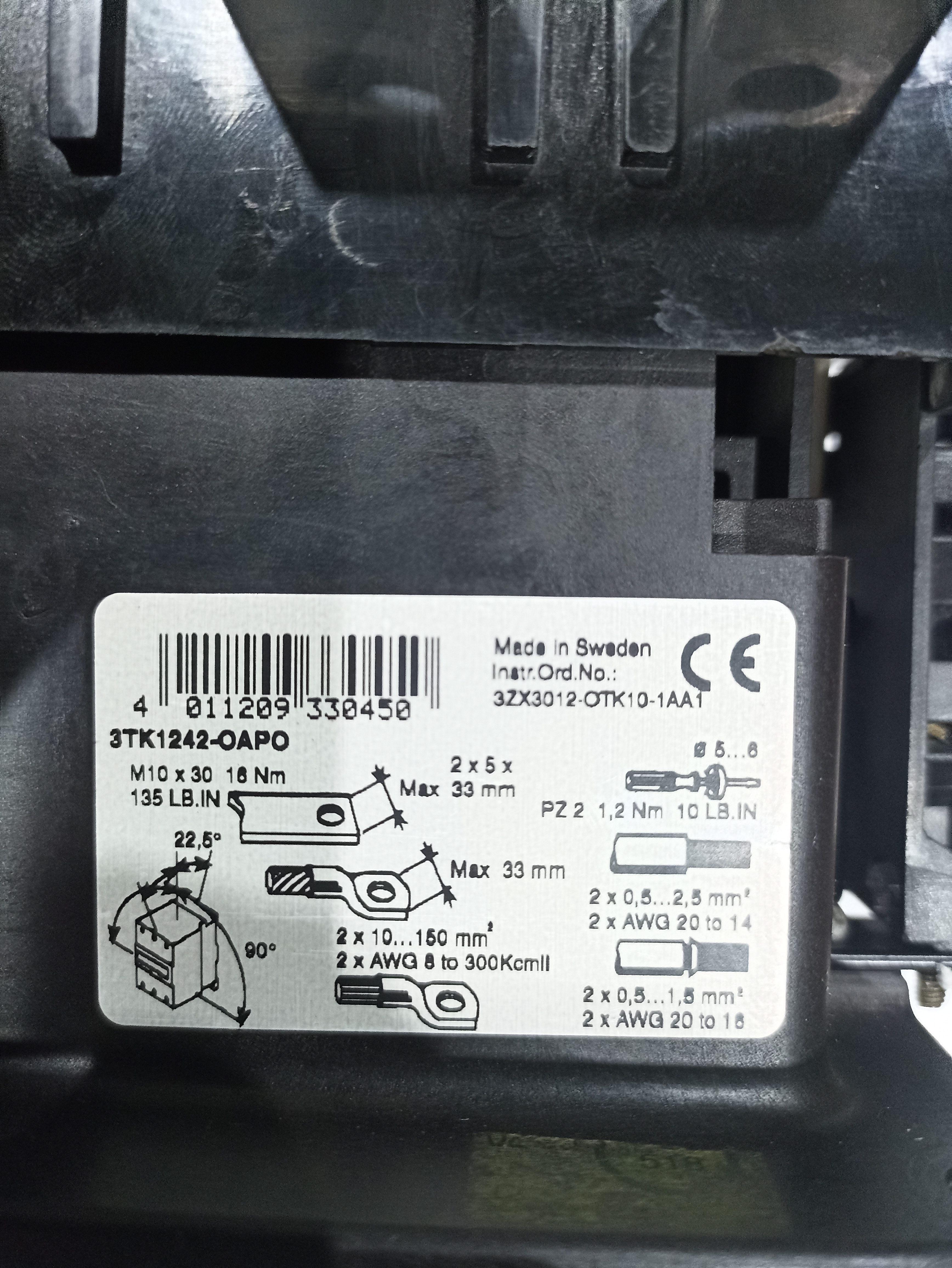 SIEMENS 3TK-13 CONTACTOR