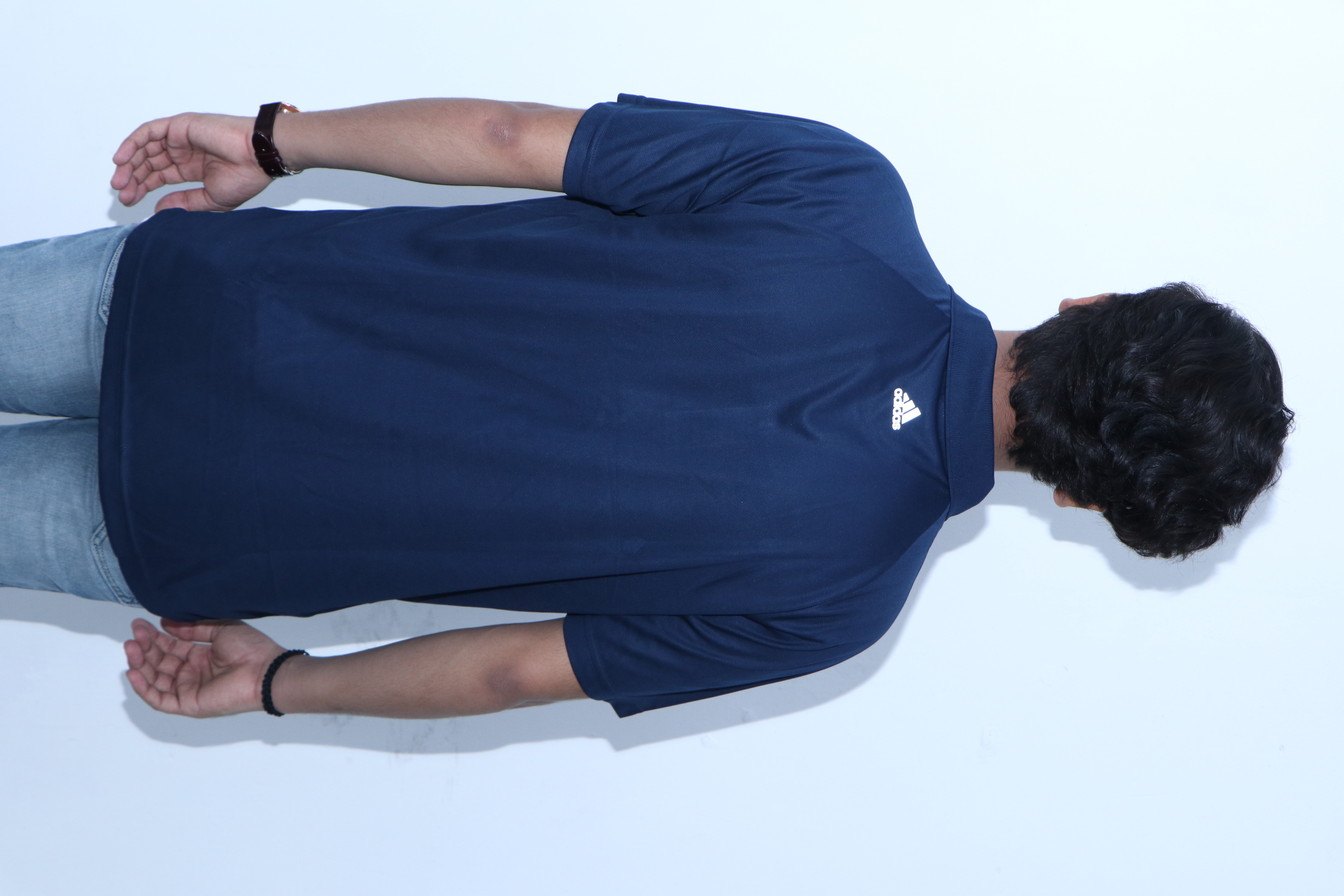 adidas nevy blue dry fit t shirt