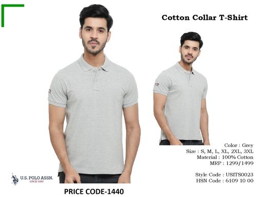 Us Polo Grey Plain T-shirt