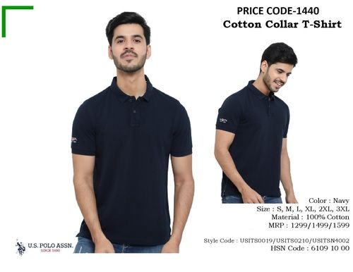 Us Polo Cotton Plain T-Shirt at Best Price in Delhi | Kuber Enterprises