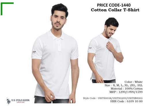 US POLO WHITE COTTON T-SHIRT