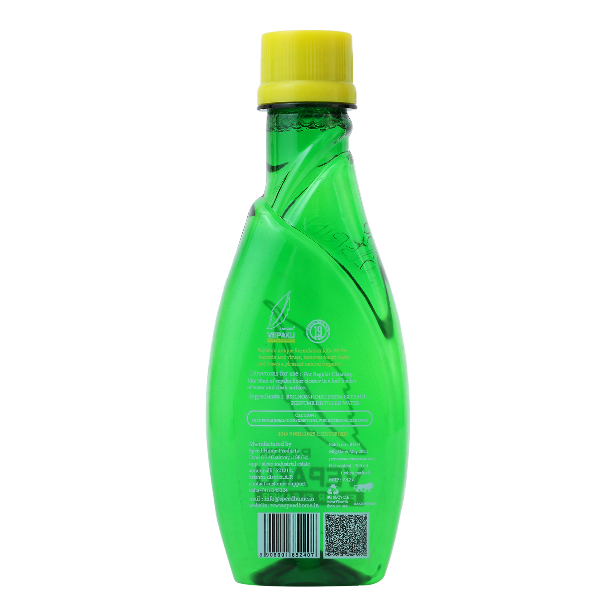 Vepaku Floor Cleaner 200 ML Disinfectant Floor Cleaner Floor Cleaner Liquid And Eco friendly Floor Cleaner with Power of Neem Extract