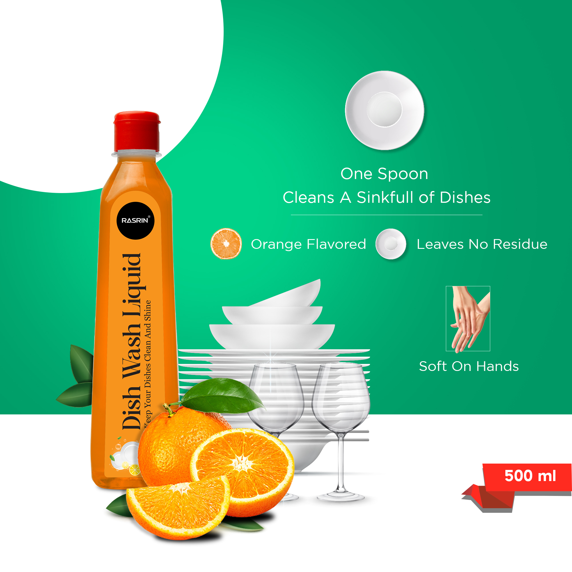 Rasrin 500ML Effective Dish Washing Liquid