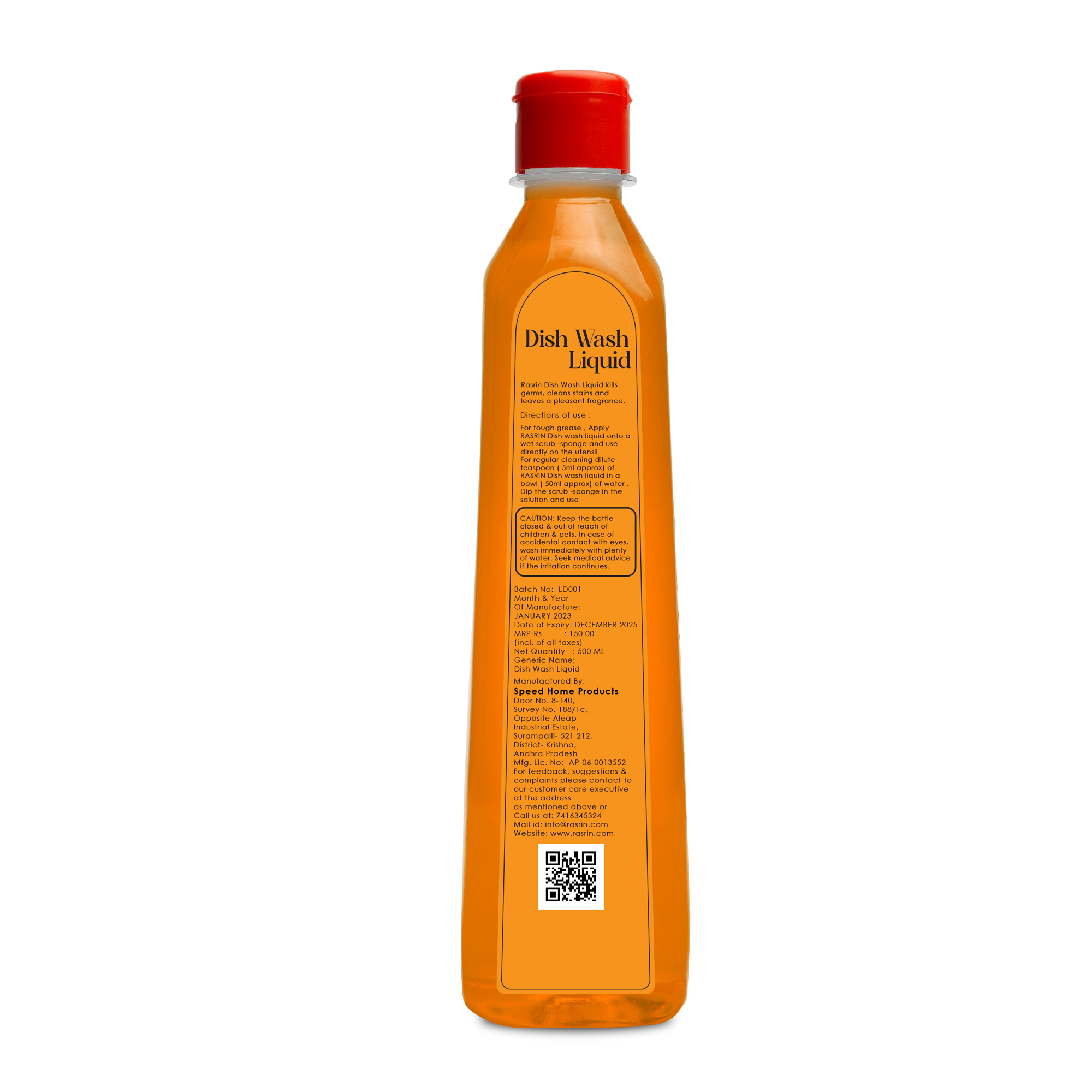 Rasrin 500ML Effective Dish Washing Liquid