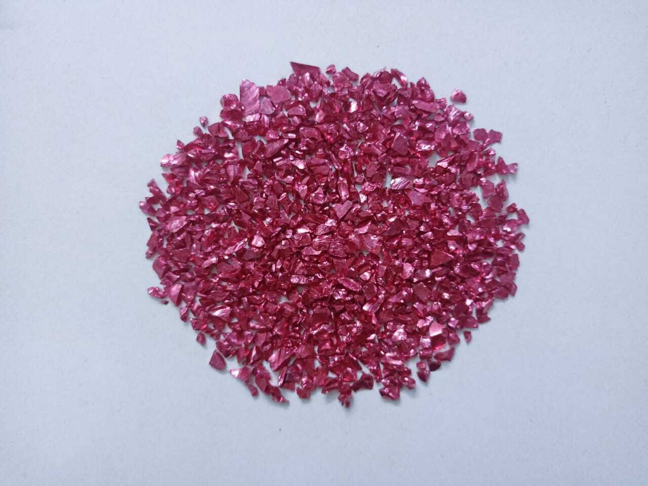 Sky blue color coating glass chips premium quality glass beads jewellory manufacturing glass beads