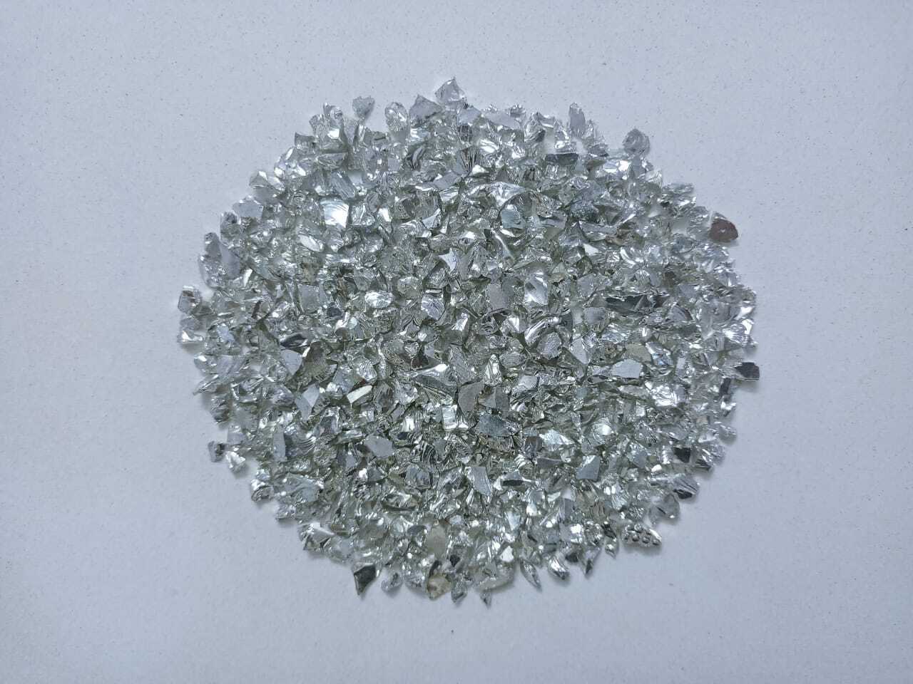 Sky blue color coating glass chips premium quality glass beads jewellory manufacturing glass beads
