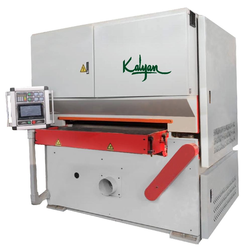 Two Head Top And Bottom Wide Belt Calibrating Machine Model Kid/Sd-1300-R - Air Pressure: 0.6 Mpa