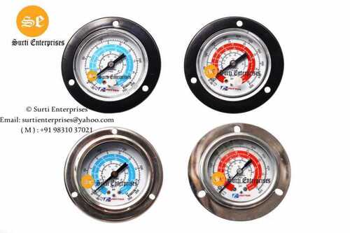 FREON PRESSURE GAUGE 2 1/2 DIAL -30 TO 500 PSI BACK CONNECTION