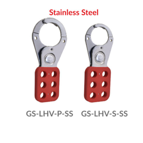 Red Gs-lhv-p-ss Safety Lockout Hasp Vinyl Coated