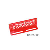 Gs-ps-12 Padlock Mini Station - Mild Steel, 30 X 70 X 250 Mm, Red Color, Powder Coated Finish | Designed For Metal/wood Cabinets, 12 Padlock Capacity, 1 Year Warranty