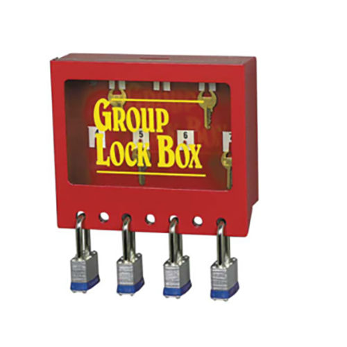 Red Gs-Glb-Wm-7 Wall Mount Group Lockout Box Kit