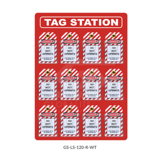 GS-LS-120-R-WT Lockout Tag Station