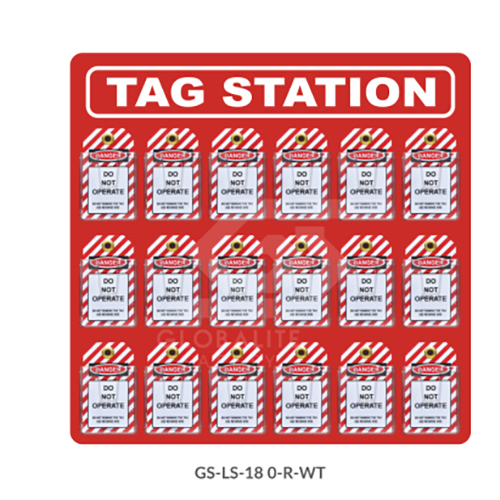 GS-LS-180-R-WT Lockout Tag Station