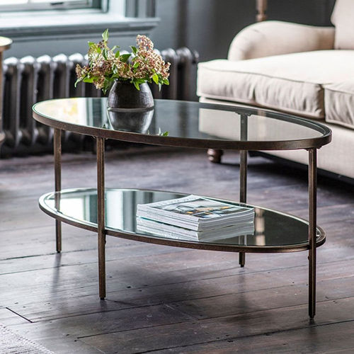 Eco-Friendly 2 Tier Marble Center Coffee Table