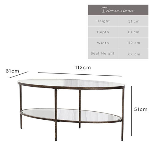 Eco-Friendly 2 Tier Marble Center Coffee Table