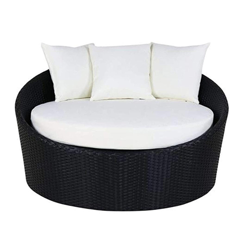 Outdoor Round Wicker Daybed