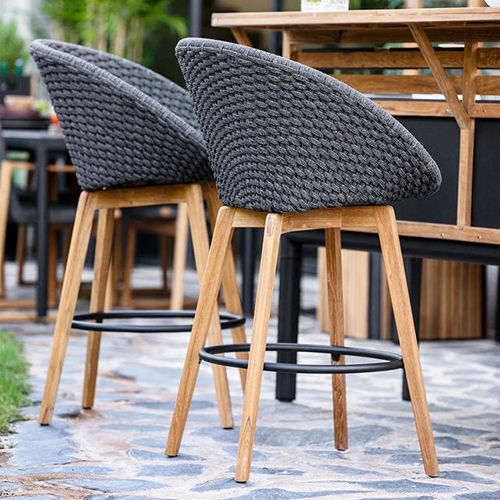 Wicker Outdoor Patio Stool and Chair