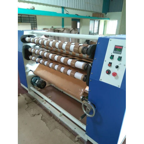 Blue Fully Automatic Bopp Tape Slitting Machine