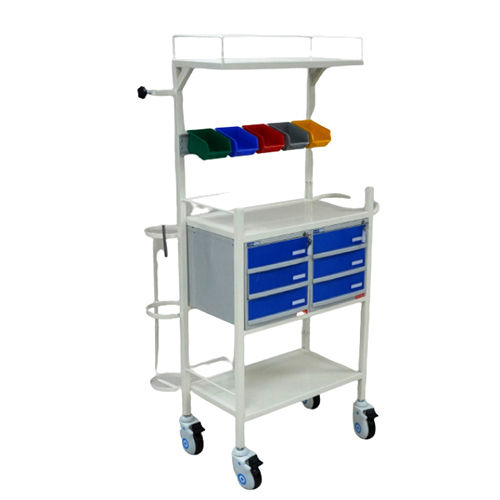 CRASH CART -EMERGENCY TROLLEY POWDER COATED