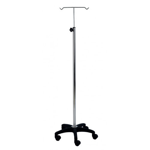 IV STAND STAINLESS STEEL WITH ABS BASE (5 LEG)