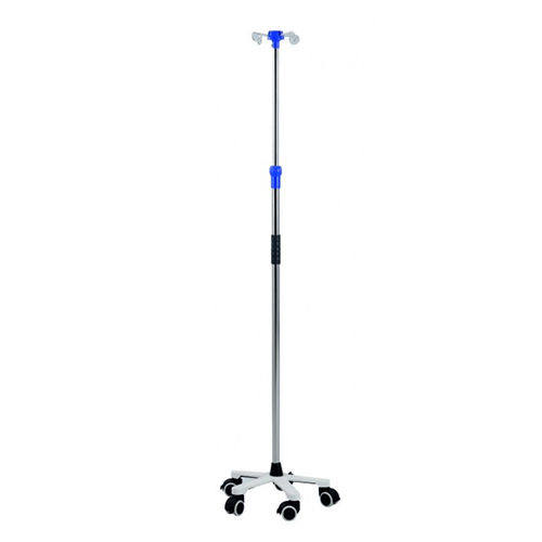 IMPORTED IV STAND STAINLESS STEEL 5 LEG WITH WHEELS