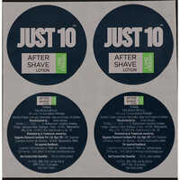 After shave lotion label
