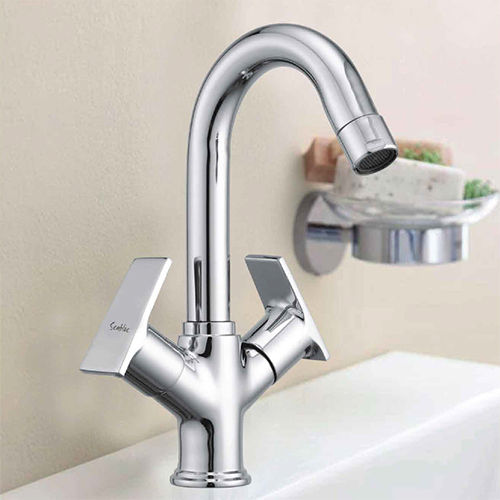 Silver Quba Collection Center Hole Basin Mixer